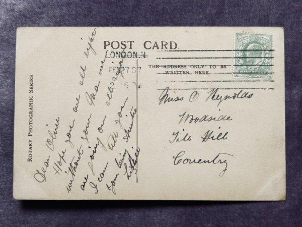 画像2: Postcard　アンティークポストカード　子猫　長毛　イギリス (2)