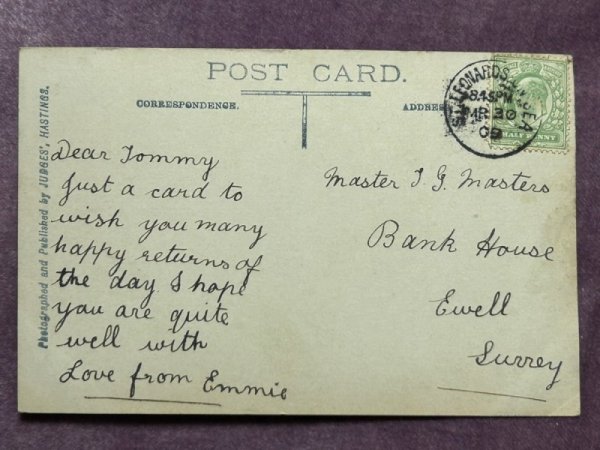 画像3: Postcard アンティークポストカード 猫 写真 イギリス1909年 (3)