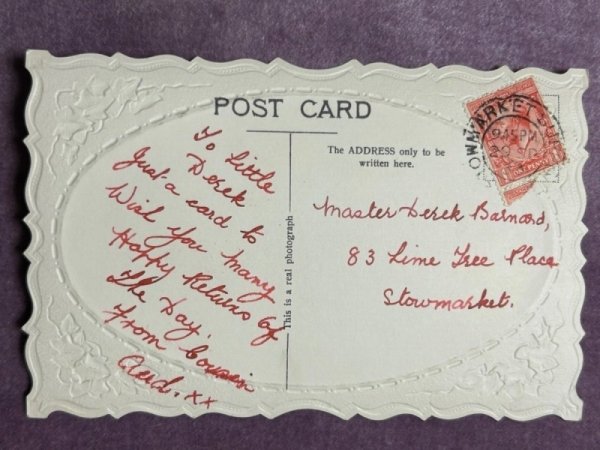 画像3: Postcard　アンティークポストカード　バスケットの中の子猫　イギリス1933年 (3)