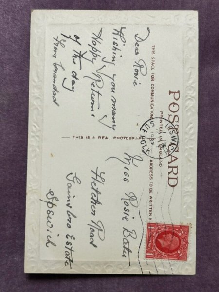 画像2: Postcard　アンティークポストカード　ボウルの中の子猫たち　写真　イギリス1937年 (2)