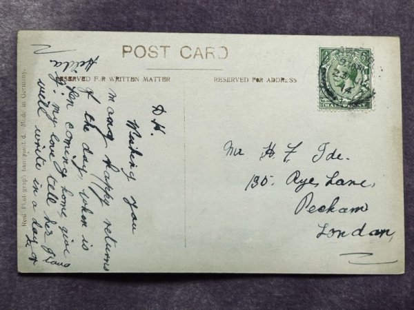 画像3: Postcard アンティークポストカード 鞄と子猫たち 写真 イギリス1914年 (3)