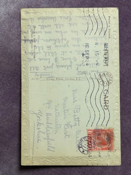 画像3: Postcard アンティークポストカード カフェの猫 椅子 写真 イギリス1924年 (3)