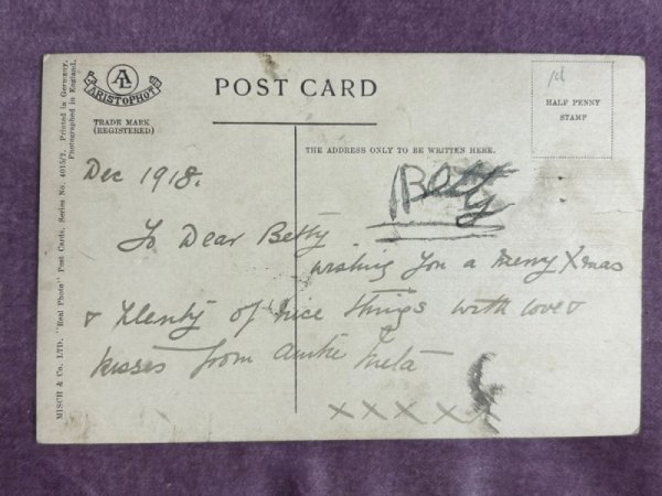 画像2: Postcard アンティークポストカード 小猫とガラスのニワトリ 写真 イギリス (2)