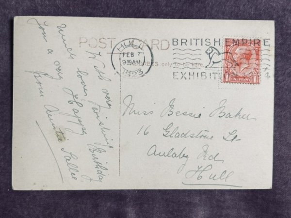 画像2: Postcard アンティークポストカード 3匹の長毛猫 イギリス1923年 (2)