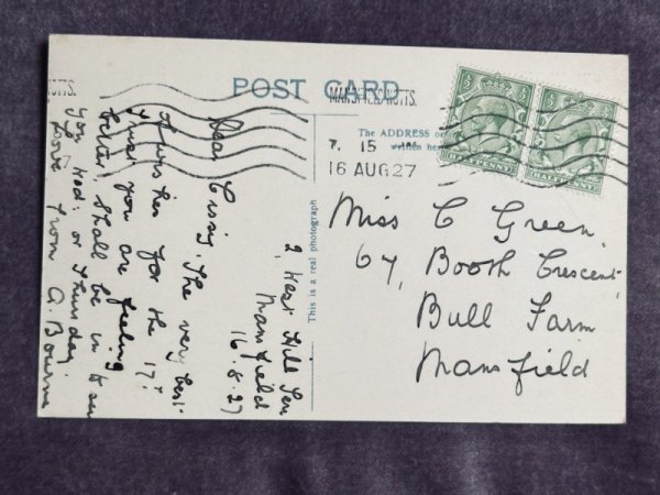 画像2: Postcard アンティークポストカード 猫 写真 イギリス1927年 (2)