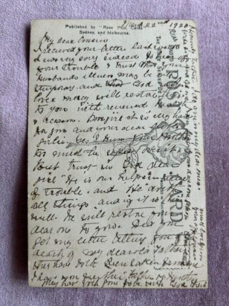 画像3: Postcard  　アンティークポストカード　　コアラ　オーストラリア　写真　1920年 (3)