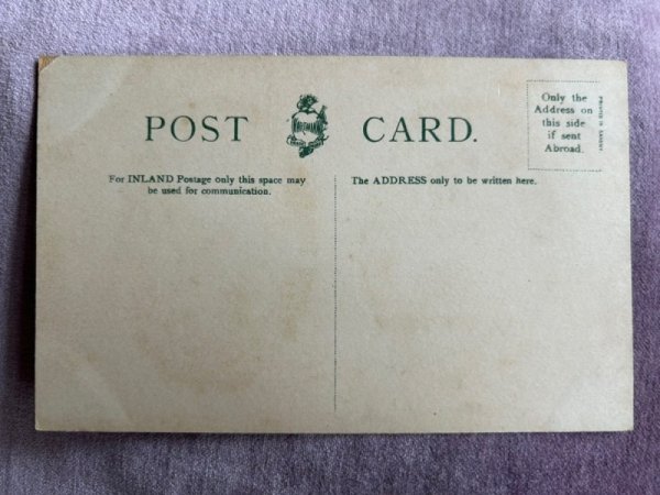 画像2: Postcard　アンティークポストカード　日本風の傘と2匹の猫　（未使用） (2)