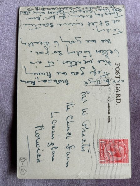 画像2: Postcard  　アンティークポストカード　キリン　イギリス1924年 (2)