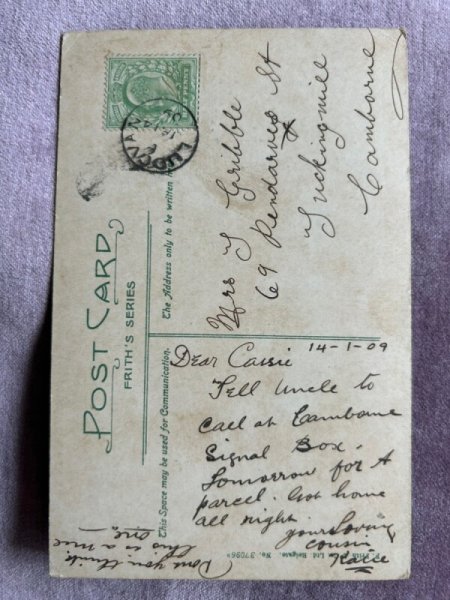 画像2: Postcard　アンティークポストカード　猫　イギリス1909年 (2)