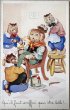 画像1: Postcard　アンティークポストカード　犬のお客様　猫の美容師・ネイリスト　フランス　Luce Andre （未使用） (1)