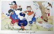 画像1: Postcard　アンティークポストカード　お鍋にネズミを入れる猫　怒る犬　ピクニック　フランス　Luce Andre （未使用） (1)