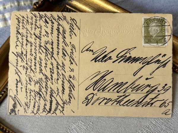 画像4: Postcard アンティークポストカード 猫のお茶会 ティーパーティ Wally Fialkowska ドイツ1932年 (4)