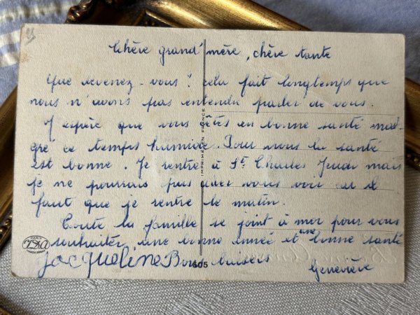 画像5: Postcard アンティークポストカード 雪降る日に公園で待ち合わせをしていた猫たち 傘 フランス  (5)