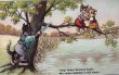 画像1: Postcard　アンティークポストカード　弱い者いじめをする意地悪な猫　 (1)