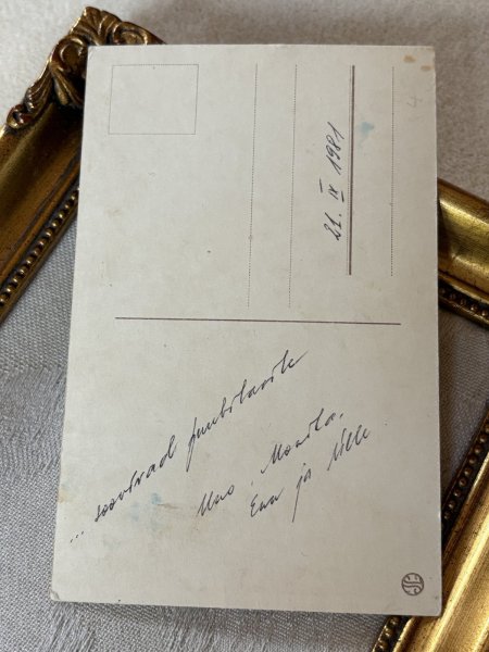 画像3: Postcard　アンティークポストカード　電話をする猫　編み物　 (3)