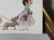 画像3: Postcard　アンティークポストカード　ダックスフンド犬を連れ歩く女の子　フランス1924年 (3)