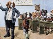 画像3: Postcard　アンティークポストカード　犬の学校　遅刻を咎められるダックスフンド犬　 (3)