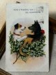 画像2: Postcard　アンティークポストカード　握手をするテリア犬　馬蹄　スコティッシュテリア　ジャックラッセルテリア　イギリス1943年 (2)