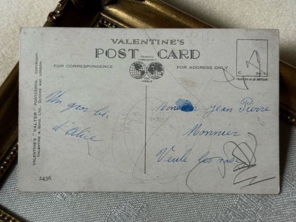 画像3: Postcard　アンティークポストカード　洗濯物で遊ぶウエスティ犬　ウエスト・ハイランド・ホワイト・テリア　　Florence E Valter　イギリス　 (未使用) (3)