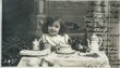 画像1: Postcard　アンティークポストカード　お茶の時間　女の子のティータイム　フランス1904年　写真 (1)