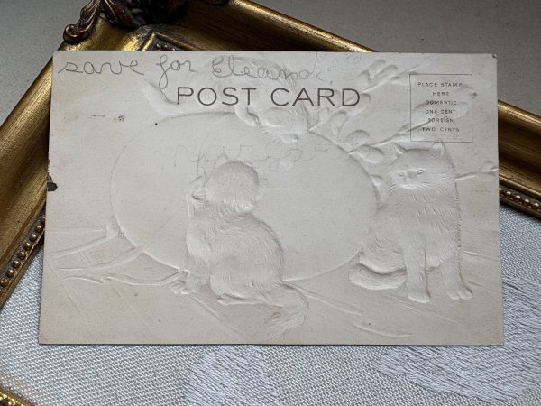 画像3: Postcard　アンティークポストカード 　イースター　3匹の子猫と卵 (3)