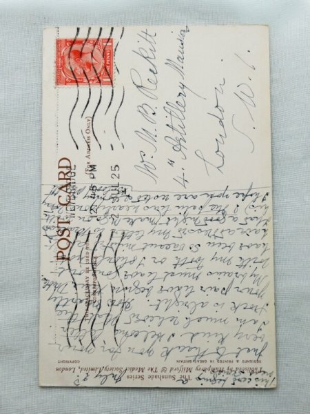 画像3: Postcard  アンティークポストカード　魚を捕った男の子と魚を海に返してほしい女の子　傘　The Sunshade Series  Margaret Tarrant　 (3)