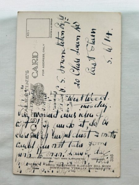 画像2: Postcard 　アンティークポストカード　お風呂と女の子　395　Mabel Lucie Attwell (2)