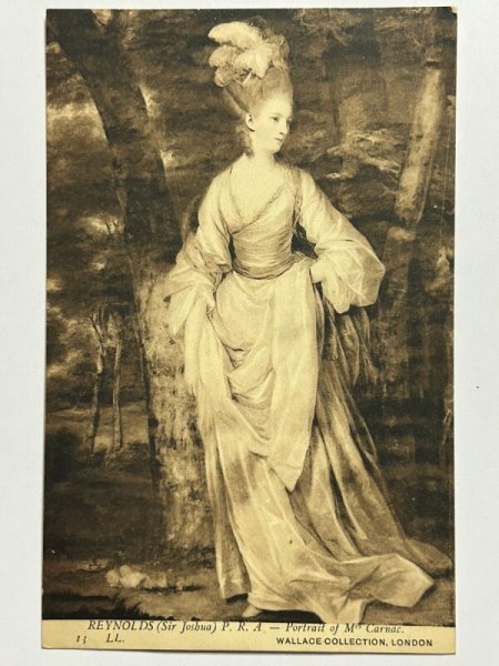 画像1: Postcard　アンティークポストカード　カーナック夫人　Mrs Elizabeth Carnac (1775)　ジョシュア　レイノルズ 未使用 (1)