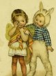 画像2: Postcard　アンティークポストカード　仮装パーティー　ダンスのお誘い　ウサギ　Susan B Pearse (2)