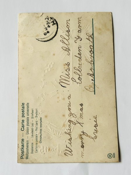 画像3: Postcard　アンティークポストカード  祈りを捧げる女性　MAILICK (3)