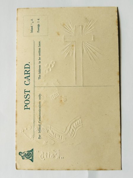 画像3: Postcard アンティークポストカード  祈りを捧げる女性 MAILICK (未使用) (3)