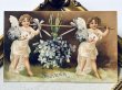 画像2: Postcard  アンティークポストカード　スミレのお花を運ぶ天使　Ellen Clapsaddle (2)