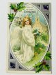 画像1: Postcard  アンティークポストカード　クリスマス　天使　教会　F.Brundage　1907年 (1)