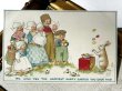 画像2: Postcard　アンティークポストカード　イースター 　ウサギさんのジャグリング芸を見るオランダの子どもたち　（未使用） (2)
