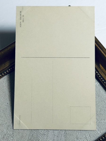 画像3: Postcard アンティークポストカード おやすみの時間 ベッドで眠る子どもたち キャンドル消灯 Pauli Ebner (未使用) (3)