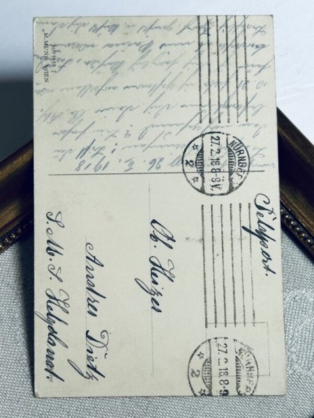 画像3: Postcard アンティークポストカード 喧嘩をした男の子と女の子 見守る犬 スパニエル パピヨン キャバリア Pauli Ebner  (3)