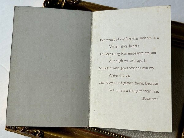 画像3: Greeting card　アンティークカード　蓮池と赤ちゃん　Susan B Pearse　（未使用） (3)