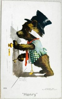 ポストカード集　Antique Teddy Bear Post Cards ANTIQUE VINTAGE TEDDY BEAR POSTCARD CARD TEDDY GOES TO WORK
