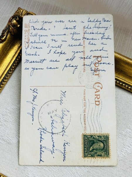 画像3: Postcard アンティークポストカード クマの花嫁さん 熊  Rose Clark アメリカ1908年 (3)