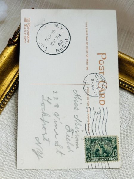 画像3: Postcard アンティークポストカード 花婿のクマさん  Rose Clark アメリカ1907年 (3)