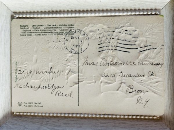 画像2: Postcard  アンティークポストカード　クリスマス　天使　ツリー　1911年 (2)