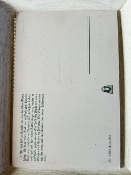 画像2: Postcard  アンティークポストカード 童話 der Rattenfänger von Hameln ハーメルンの笛吹き男 (未使用) (2)