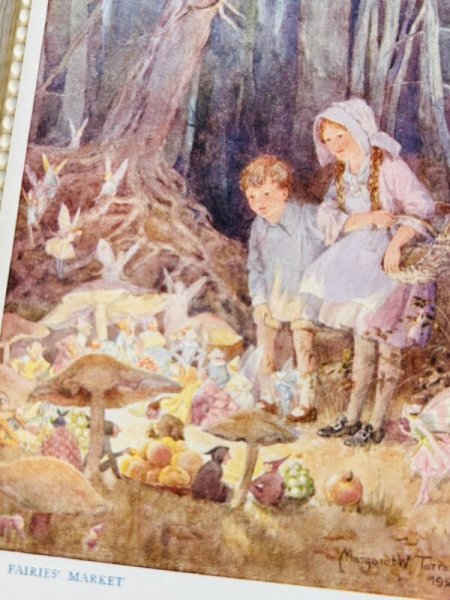 画像2: Postcard  アンティークポストカード　妖精たちのマーケット　キノコ　The Fairies Market by Margaret Tarrant　（未使用） (2)