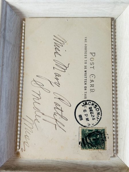 画像3: Postcard  アンティークポストカード　クリスマス　祈る天使　ツリー　アメリカ1905年 (3)