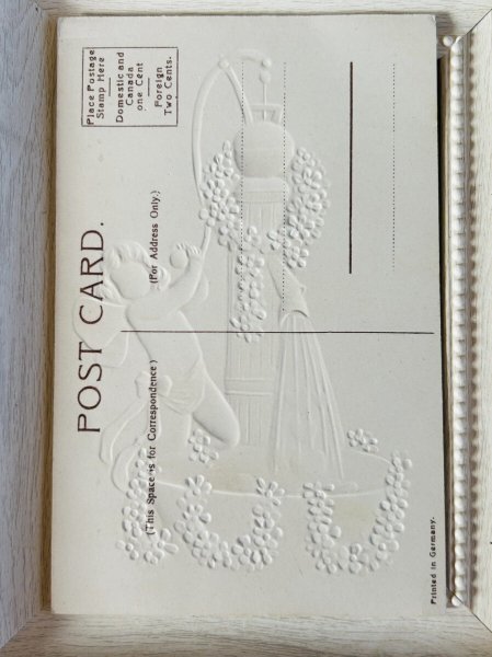 画像2: Postcard  アンティークポストカード ハートの井戸水と天使 Francis Brundage ?(未使用) (2)