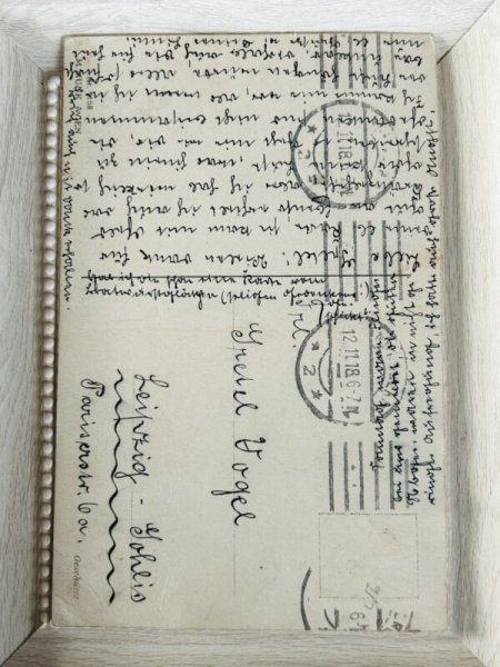 画像3: Postcard　アンティークポストカード　ふたりの冬時間　刺繍　猫　Pauli Ebner　 (3)