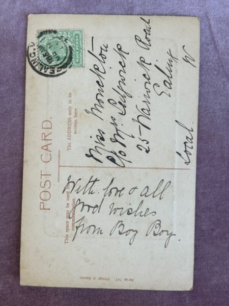 画像2: Postcard　アンティークポストカード　お人形さんと女の子　イギリス (2)