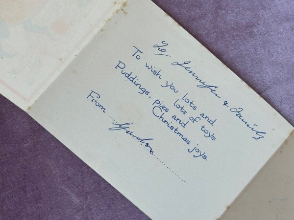 画像2: Greeting card　アンティークグリーティングカード　クリスマスプディング　イギリス (2)