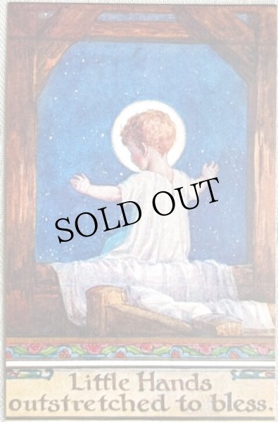画像1: Postcard  ビンテージポストカード　祝福の小さな手　Little Hands outstretched to bless by Margaret Tarrant　（未使用） (1)