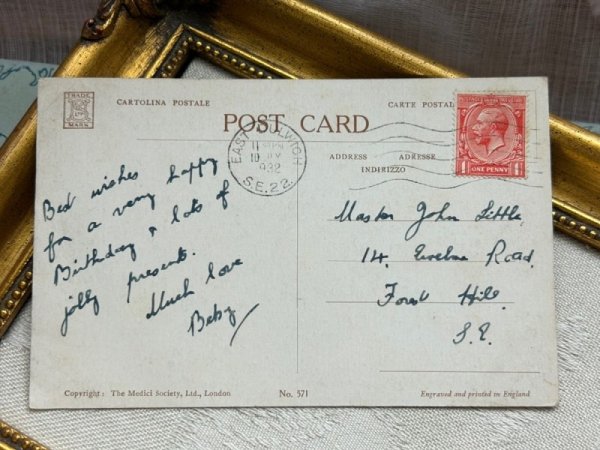 画像3: Postcard  アンティークポストカード　Ring O' Roses　 童謡　マザーグース　Margaret Tarrant　イギリス1932年 (3)